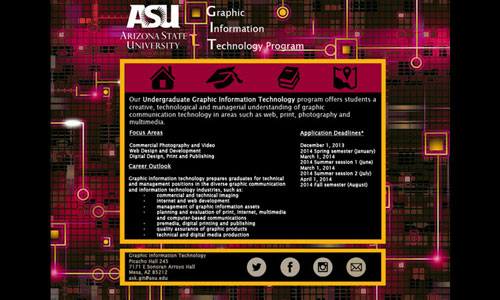 ASU microwebsite screenshot