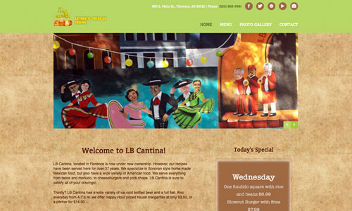 LB Cantina website screenshot