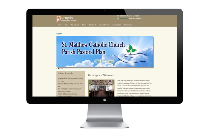 St Matthew website screenshot