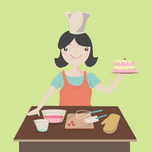 mother baking